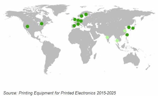 Printed electronics centres
